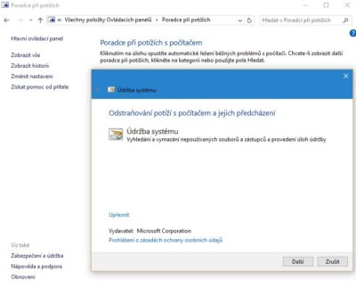 Jak zrychlit Windows 10 - optimalizace windows 10 - údržba systému