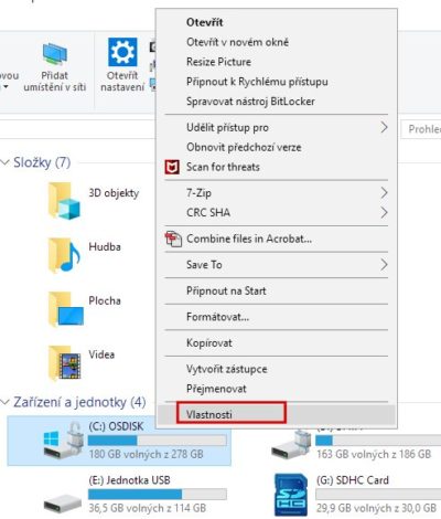 Jak zrychlit Windows 10 - optimalizace windows 10 - defragmentace