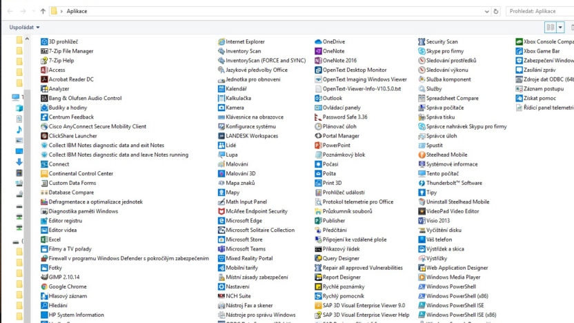 Jak zobrazit všechny nainstalované aplikace Windows v jedné složce
