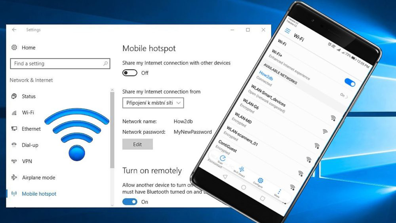 Jak vytvořit WiFi hotspot ve Windows 10