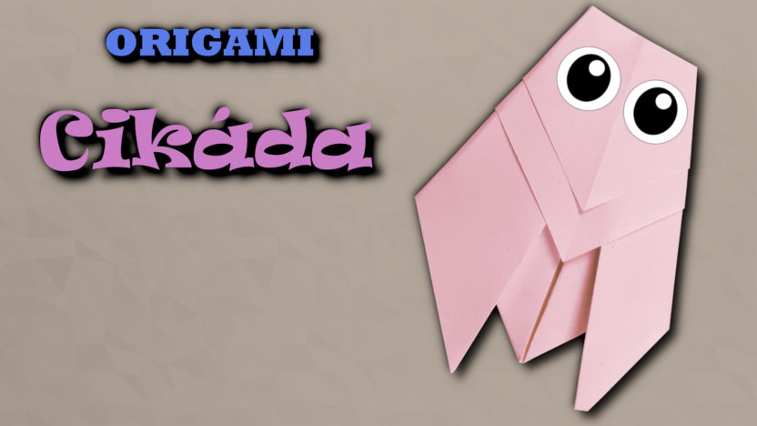 Cikáda - jak složit origami cikádu z papíru