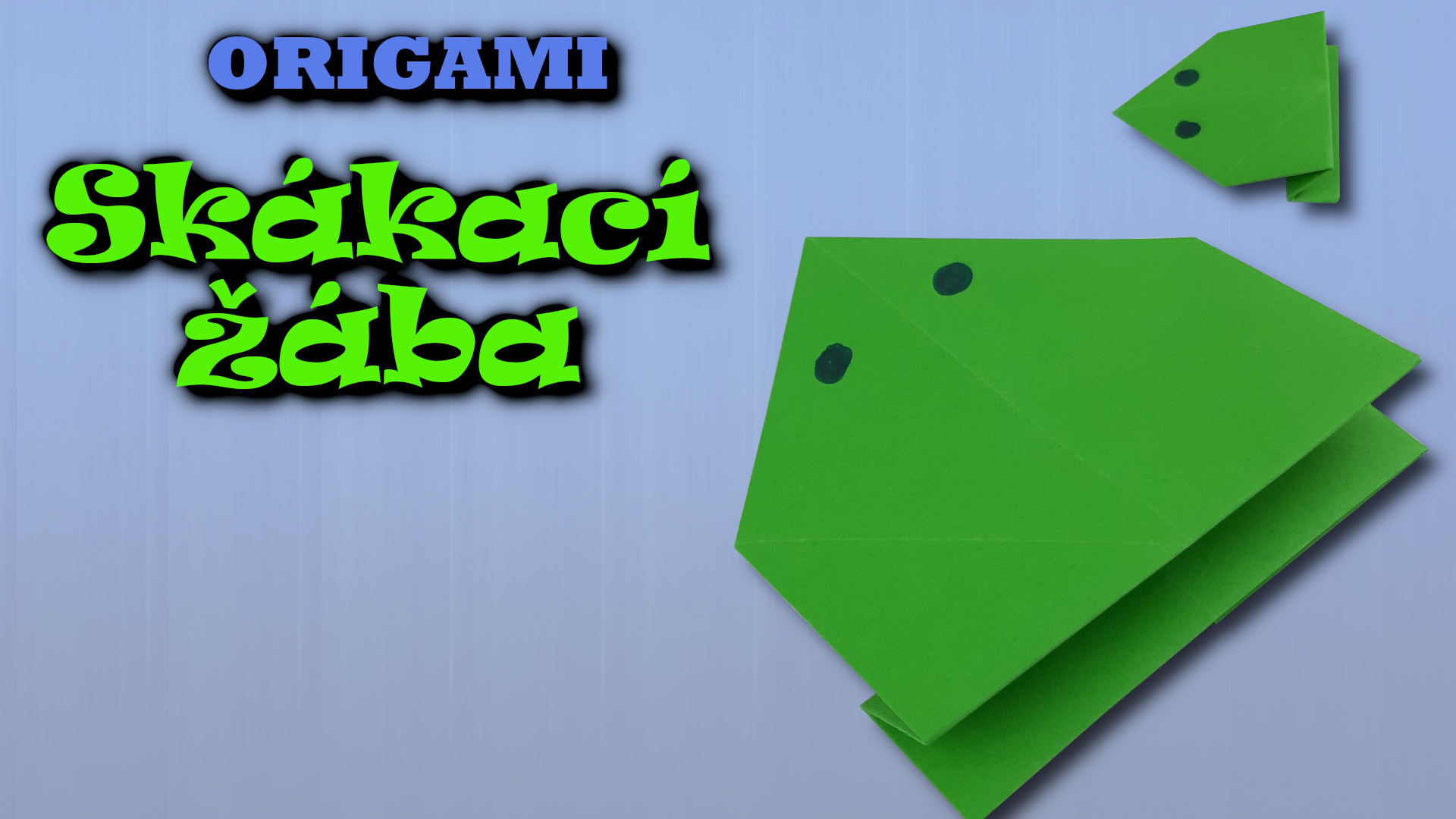 Origami skákací žába - jak složit skákací žábu z papíru A4