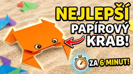 Dokonalý ORIGAMI KRAB z papíru | Návod na NEJLEPŠÍ 3D Zvířátko, které je SNADNÉ a Roztomilé