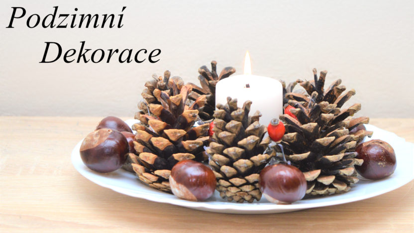 Jednoduchá podzimní dekorace z šišek