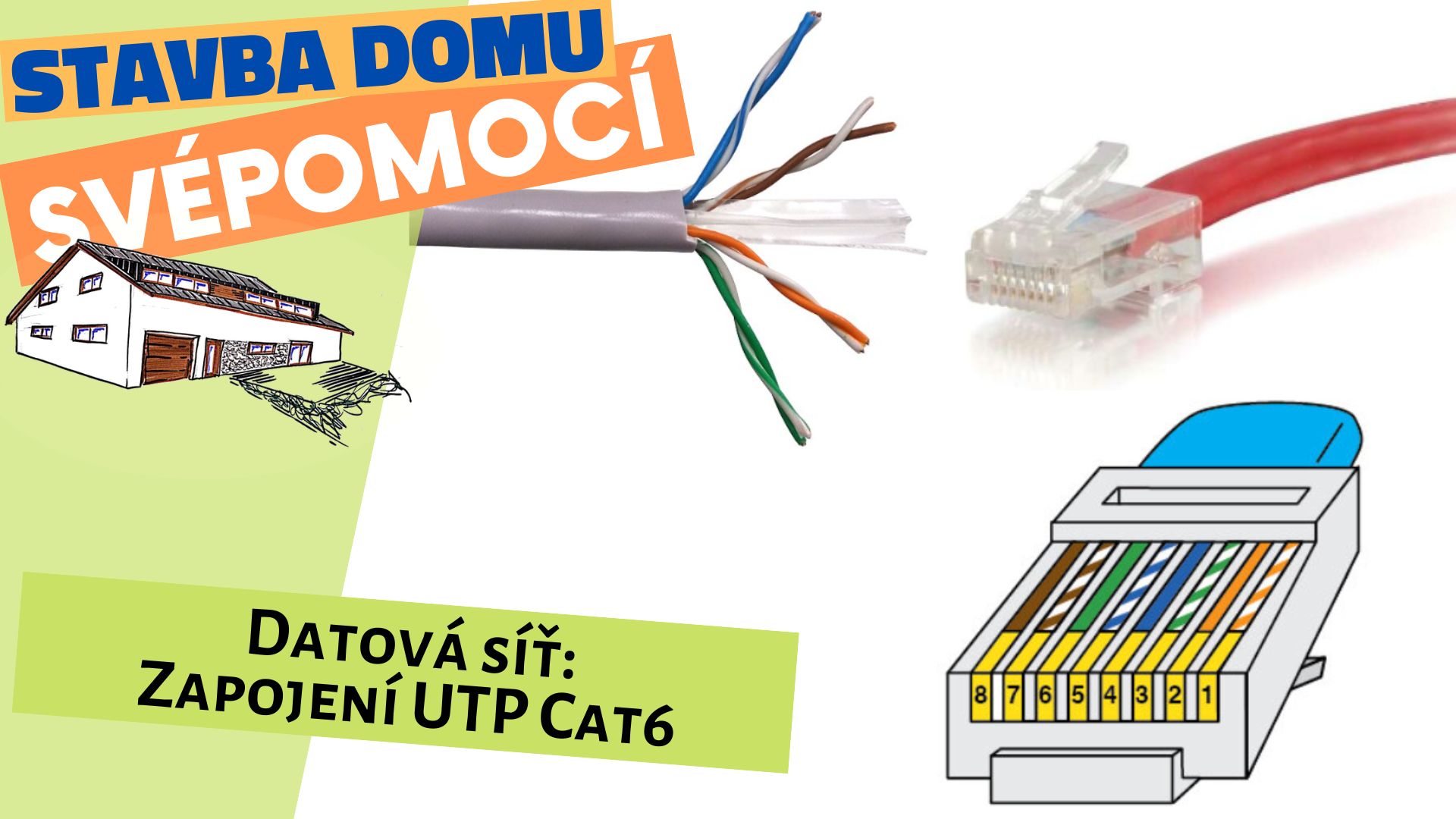 Zapojení UTP / Krimpování konektoru RJ 45 Cat6