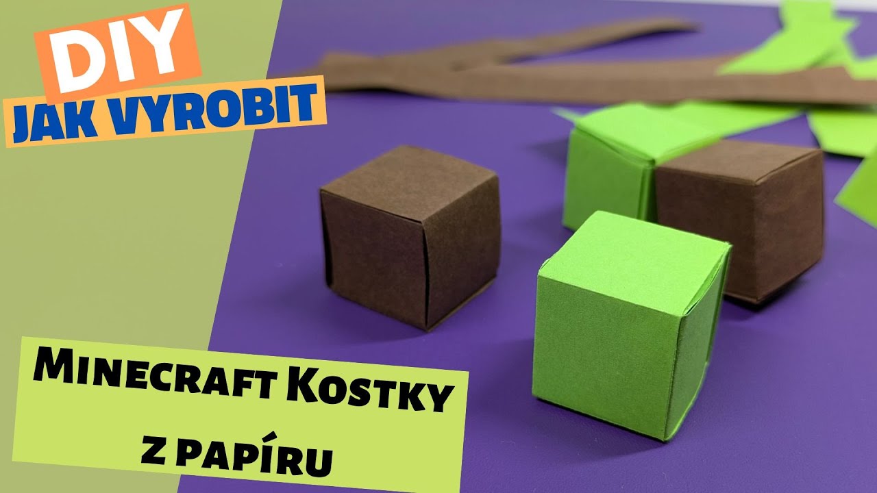 minecraft kostky z papíru